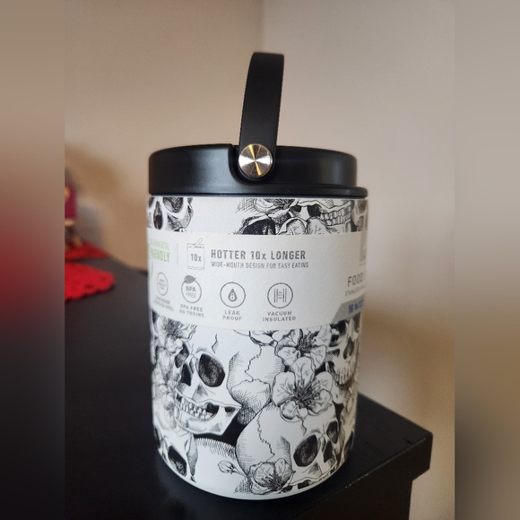 Hydrapeak- Skull/Floral Design 32oz Food Jar - Picture 4 of 9